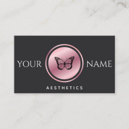 Esthetiek Toevoegen Jouw naam Roos Gold Butterfly  Visitekaartje