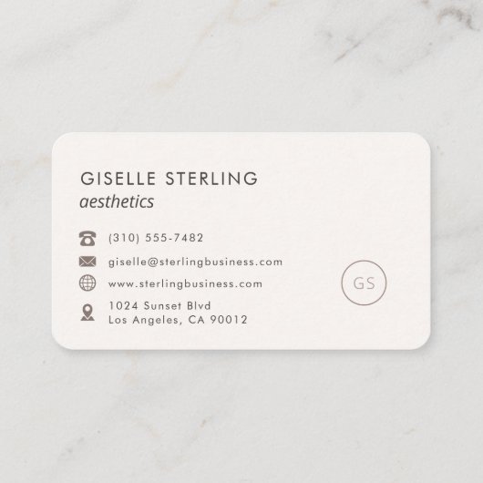 Esthetiek Vrouwelijk Professioneel Visitekaartje (Achterkant)