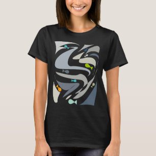 Esthetisch abstracte simpele vis zeegezicht - Caro T-shirt