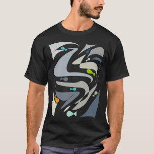 Esthetisch abstracte simpele vis zeegezicht - Caro T-shirt