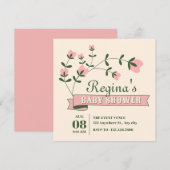 Esthetisch baby shower kaart (Voorkant / Achterkant)