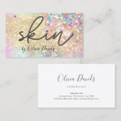 Esthetisch Beauty Gold Glitter Huidverzorgingssalo Visitekaartje (Voorkant / Achterkant)