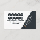 Esthetisch Beauty Salon Zwart Wit Grijs Klantenkaartje (Achterkant)