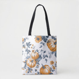 Esthetisch betegeld pompoenpatroon tote bag