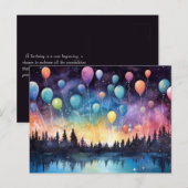 Esthetisch Birthday Lake Landscape Wenskaart Briefkaart (Voorkant / Achterkant)