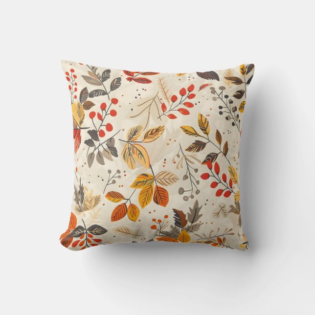 esthetisch bladpatroon kussen (Voorkant)