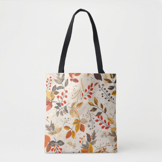 Esthetisch bladpatroon tote bag (Voorkant)