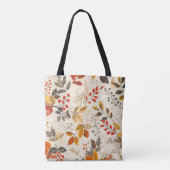Esthetisch bladpatroon tote bag (Achterkant)