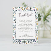 Esthetisch bloemend handgeschreven script voor bru bedankkaart (Staand voorkant)