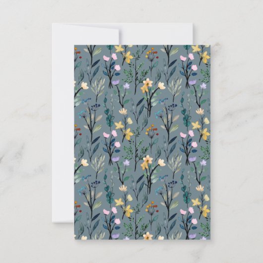 Esthetisch bloemend handgeschreven script voor bru bedankkaart (Achterkant)