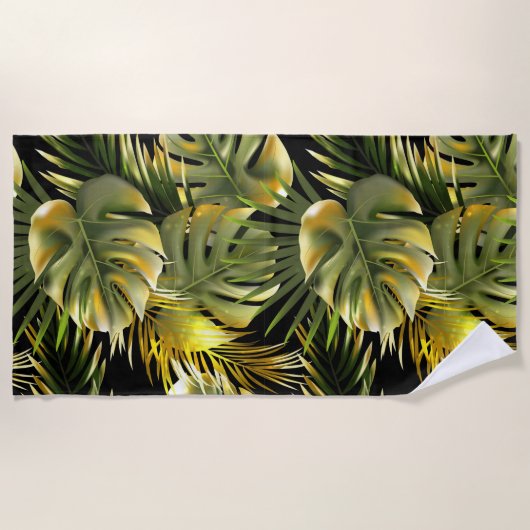 Esthetisch bloemengordijn voor de douche strandlaken (Voorkant)