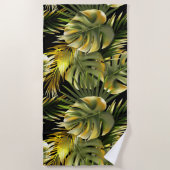 Esthetisch bloemengordijn voor de douche strandlaken (Voorkant)