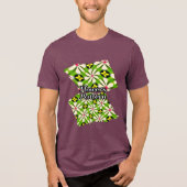 Esthetisch bloemenpatroon Tri-Blend shirt (Voorkant)