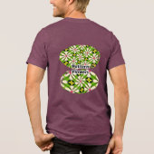 Esthetisch bloemenpatroon Tri-Blend shirt (Achterkant)