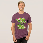 Esthetisch bloemenpatroon Tri-Blend shirt (Voorkant volledig)