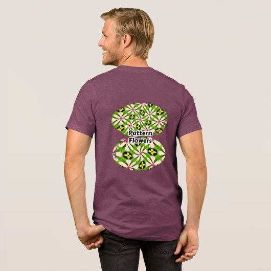 Esthetisch bloemenpatroon Tri-Blend shirt (Voorkant)
