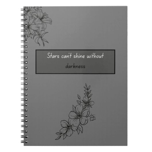 Esthetisch bloemenspiraal notitieboek (Voorkant)