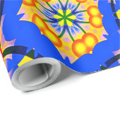 esthetisch bloemmotief cadeaupapier (Rol Hoek)