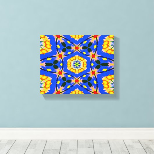 esthetisch bloemmotief canvas afdruk (Insitu (Houten vloer))