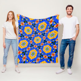 esthetisch bloemmotief fleece deken