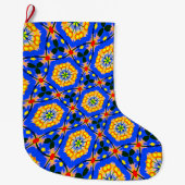 esthetisch bloemmotief grote kerstsok (Voorkant)