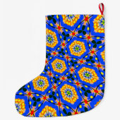 esthetisch bloemmotief grote kerstsok (Achterkant)