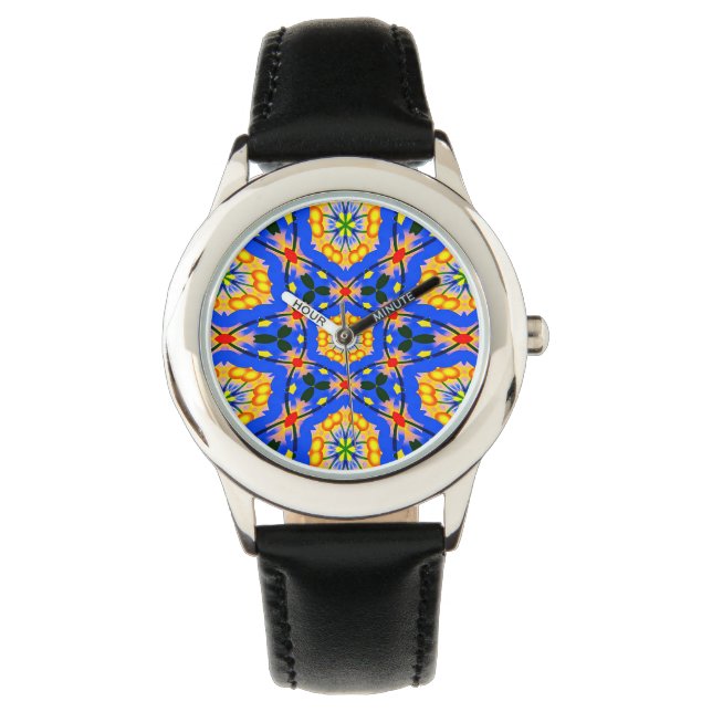esthetisch bloemmotief horloge (Voorkant)