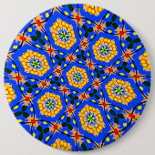 esthetisch bloemmotief ronde button 6,0 cm (Voorkant)