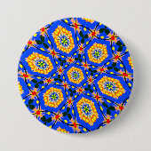 esthetisch bloemmotief ronde button 7,6 cm (Voorkant)