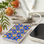 esthetisch bloemmotief sleutelhanger (Voorkant Rechts)