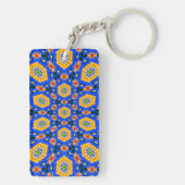 esthetisch bloemmotief sleutelhanger (achterkant)