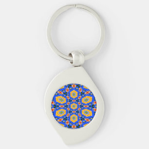 esthetisch bloemmotief sleutelhanger