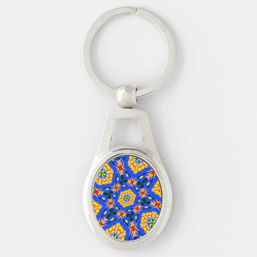 esthetisch bloemmotief sleutelhanger (Voorkant)