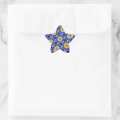 esthetisch bloemmotief ster sticker (Tas)