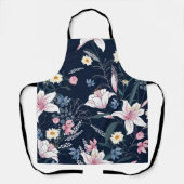 Esthetisch bloemmotief zonder naad schort (Voorkant)