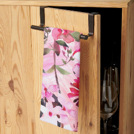 Esthetisch bloemmotief zonder naad theedoek