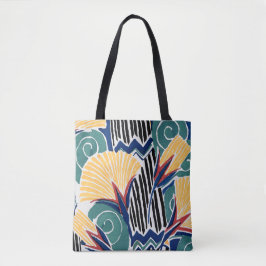 Esthetisch bloempatroon achtergrond tote bag