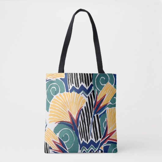 Esthetisch bloempatroon achtergrond tote bag (Voorkant)
