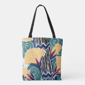 Esthetisch bloempatroon achtergrond tote bag (Achterkant)
