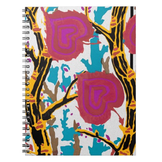 Esthetisch bloempatroon notitieboek (Voorkant)