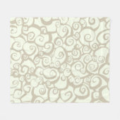 Esthetisch bloempatroon Worpdeken Fleece Deken (Voorkant (Horizontaal))