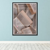 " Esthetisch boek Flatlay Wall Art" Canvas Afdruk (Insitu (Houten vloer))