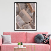 " Esthetisch boek Flatlay Wall Art" Canvas Afdruk (Insitu (Woonkamer))