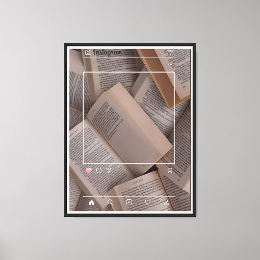 " Esthetisch boek Flatlay Wall Art" Canvas Afdruk (Voorkant)