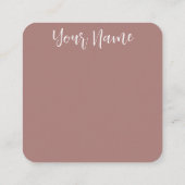 esthetisch | Boho | gedroogde bloem | Visitekaartj Vierkante Visitekaartje (Achterkant)