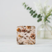 esthetisch | Boho | gedroogde bloem | Visitekaartj Vierkante Visitekaartje (Staand voorkant)
