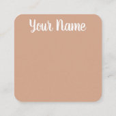 esthetisch | Boho | gedroogde bloem | Visitekaartj Vierkante Visitekaartje (Achterkant)