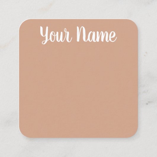 esthetisch | Boho | gedroogde bloem | Visitekaartj Vierkante Visitekaartje (Achterkant)