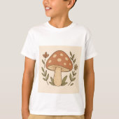 Esthetisch botanisch paddenstoelen T-shirt (Voorkant)