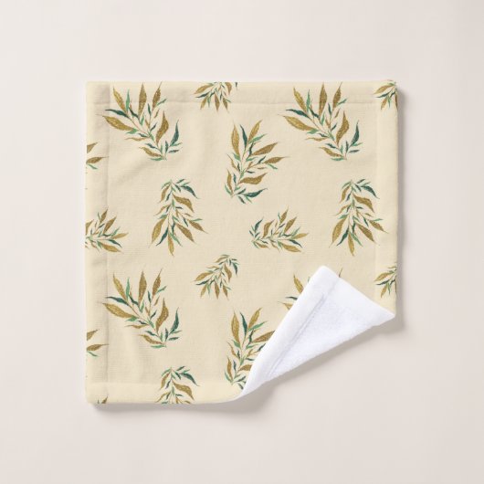 Esthetisch Botanisch Patroon met Bladeren Washandje (Wasdoekje)
